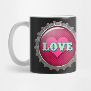 LOVE Bottle Cap | Romantic Valentine Sticker by Cherie(c)2022 Mug